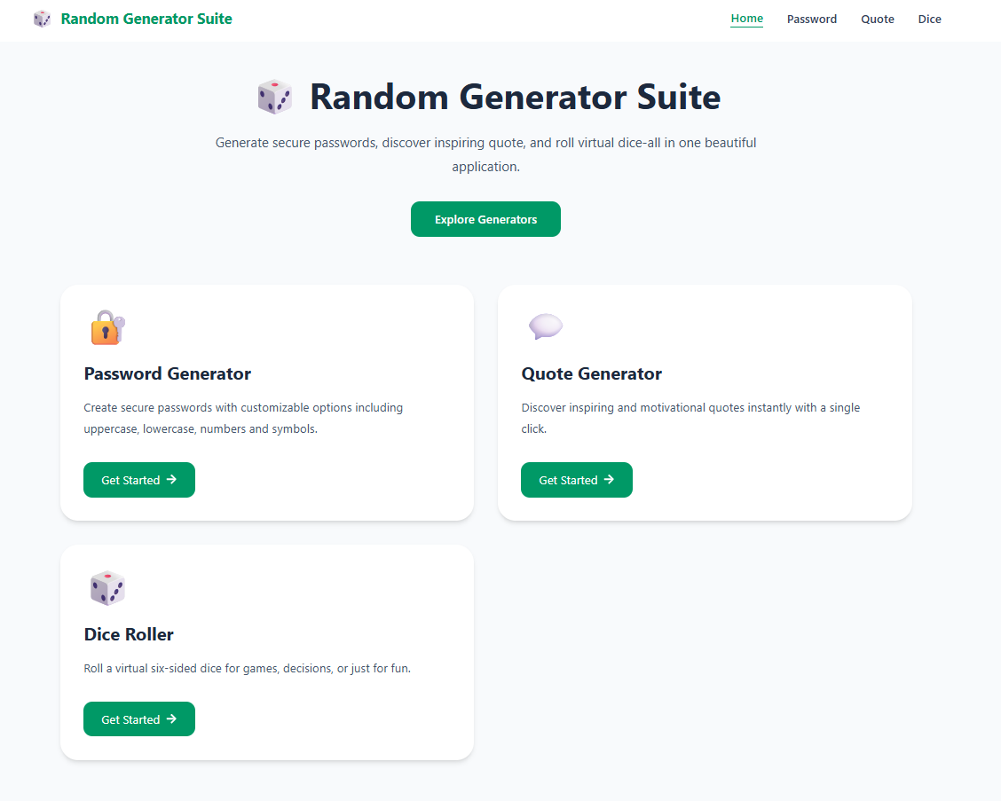 Random Generator Suite