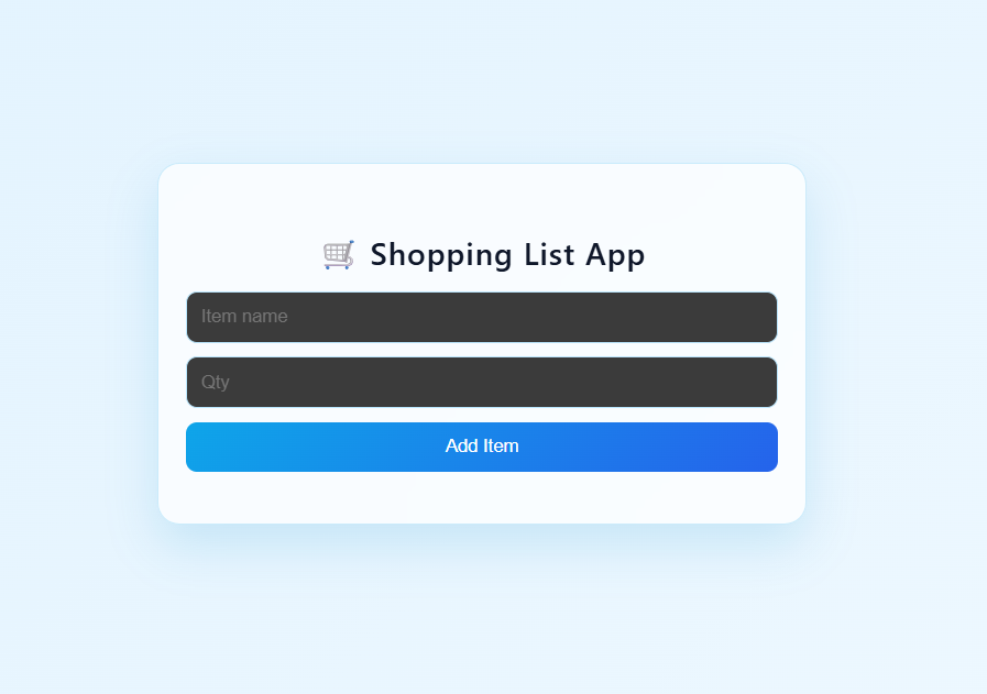 Shopping List App